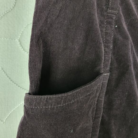 Banana Republic Womens Skirt 12 Purple Corduroy Front Slit‎ Belt Loops Pockets - Picture 10 of 12